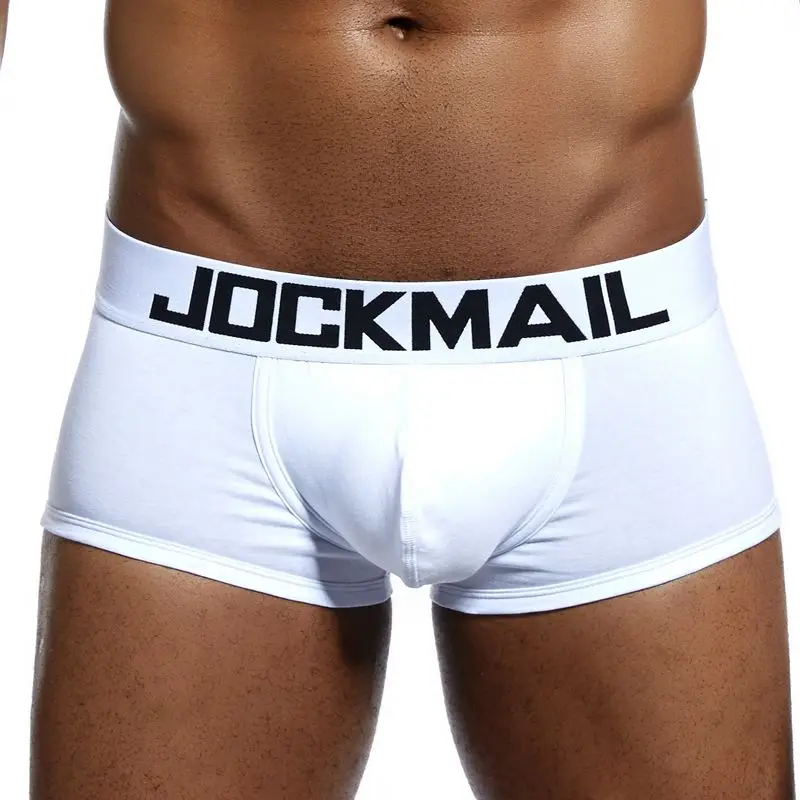 Multi Pack Underwear - JOCKMAIL 1 ชิ้น/ล็อตผู้ชายชุดชั้นในนักมวยผ้าฝ้าย Cuecas นักมวยนักมวย Homme